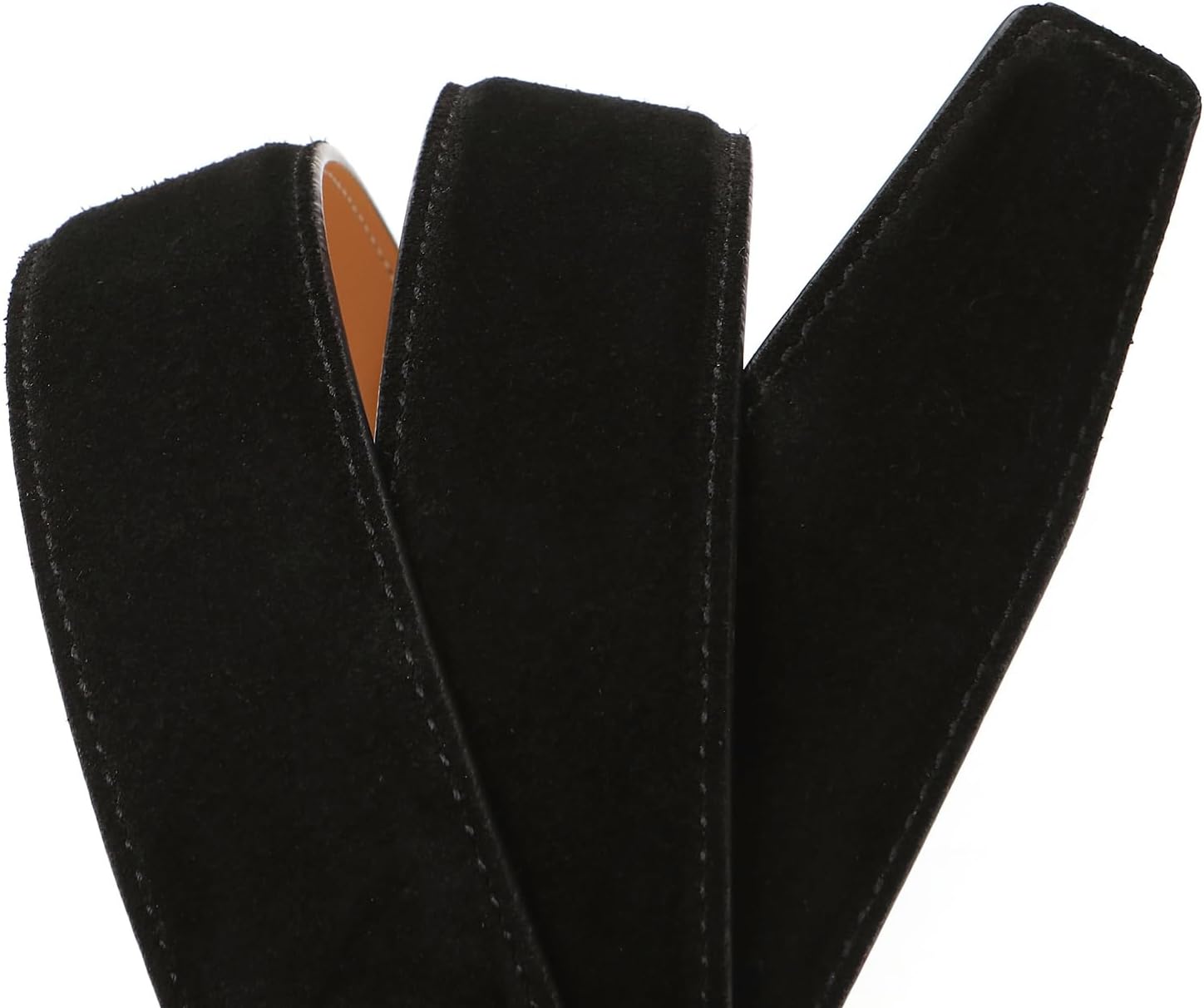 Men's Genuine Leather Suede Belts Casual Dress Belt 1 3/8" Wide - Image 3