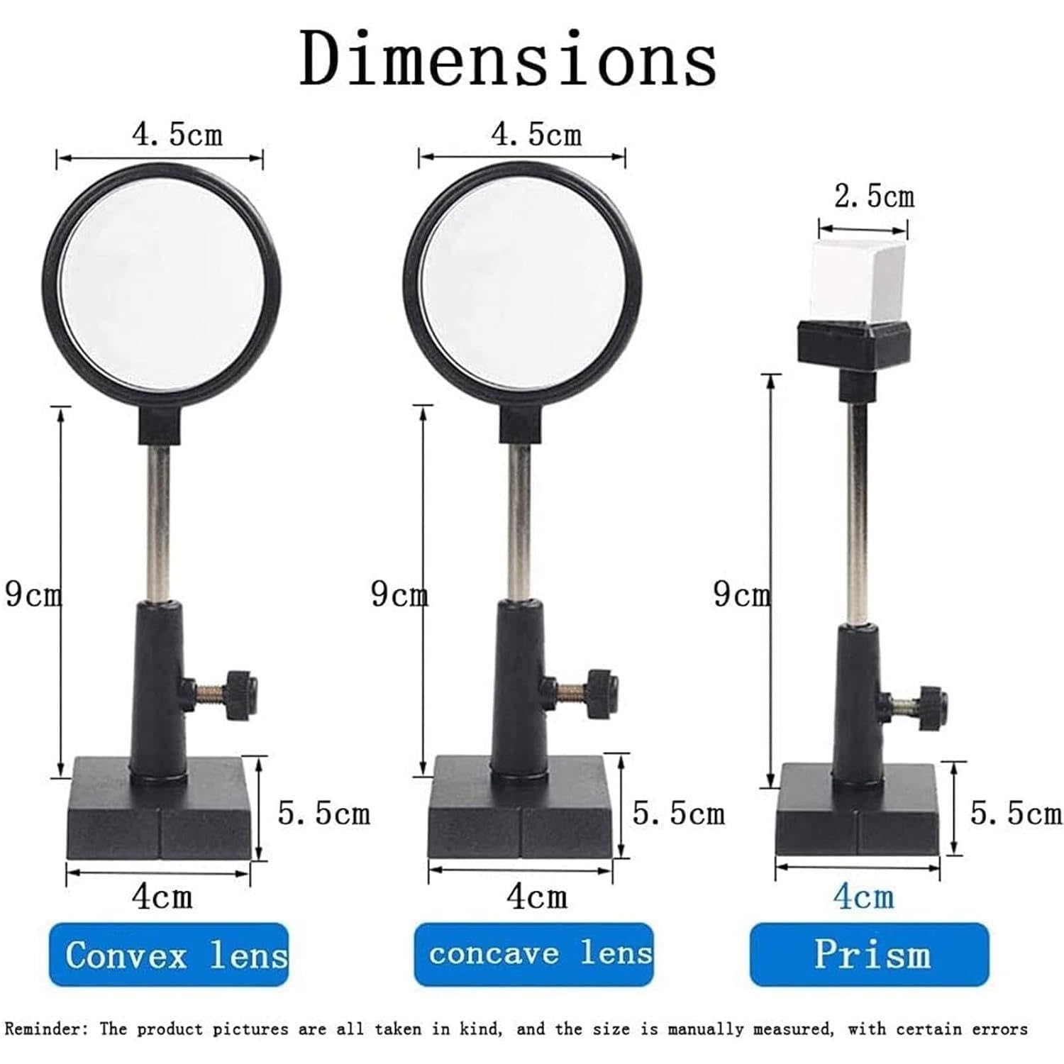 Kit for esperimenti di Ottica Fisica – Include prismi, Lenti e specchi for studi sulla riflessione/rifrazione della Luce, Set educativo STEM