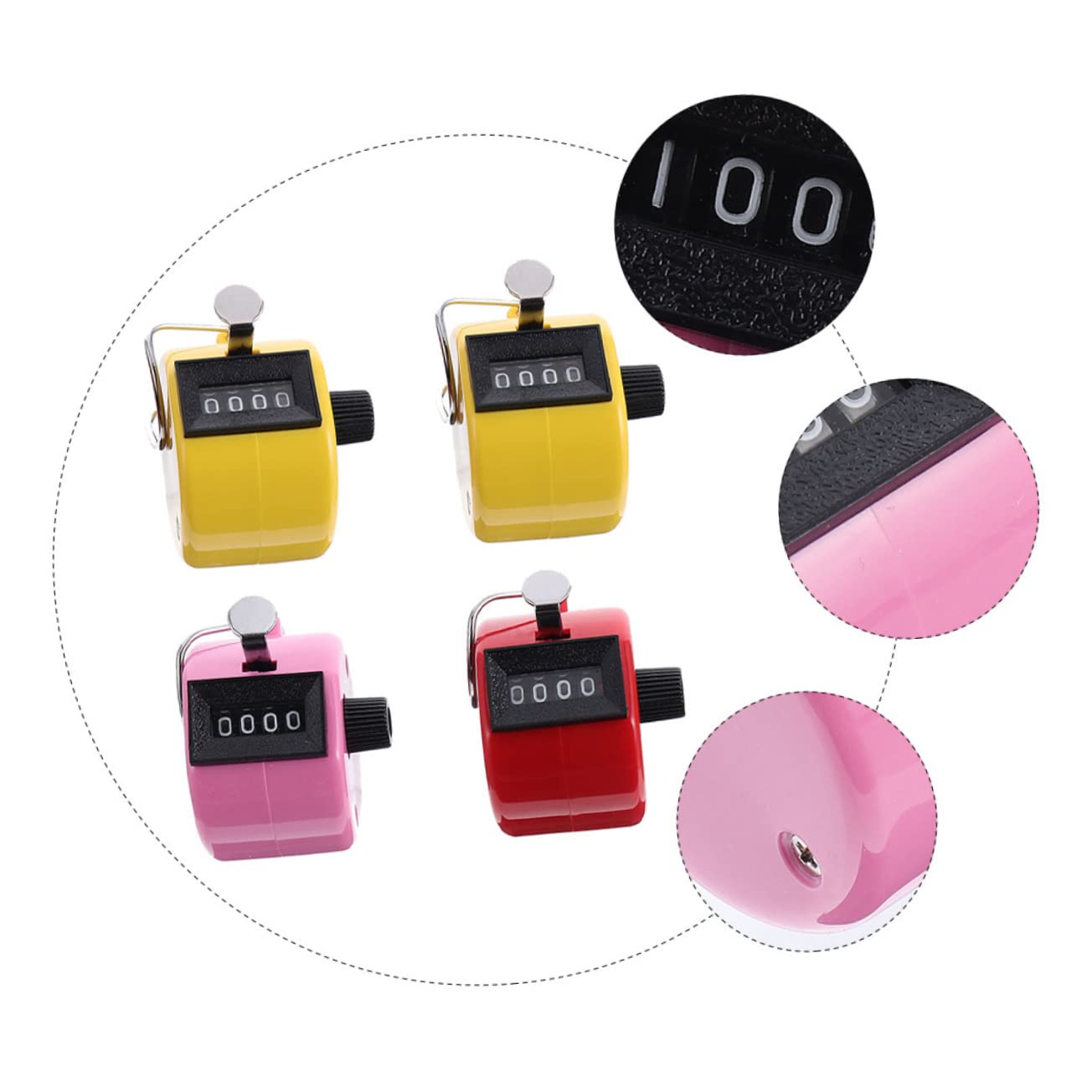 BESPORTBLE Manual Plastic Digital Counter Hand Clicker Counter Sports Durable Lightweight Portable Fitness Tool Random Color