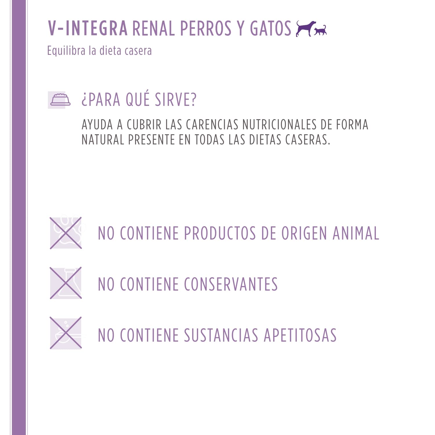 V INTEGRA Renal 200g, Suplemento de Vitaminas y Minerales para Equilibrar Dieta Casera de Perros y Gatos Que Requieren Restricción de Fósforo, Vitaminas para Perros y Gatos Made in Ita