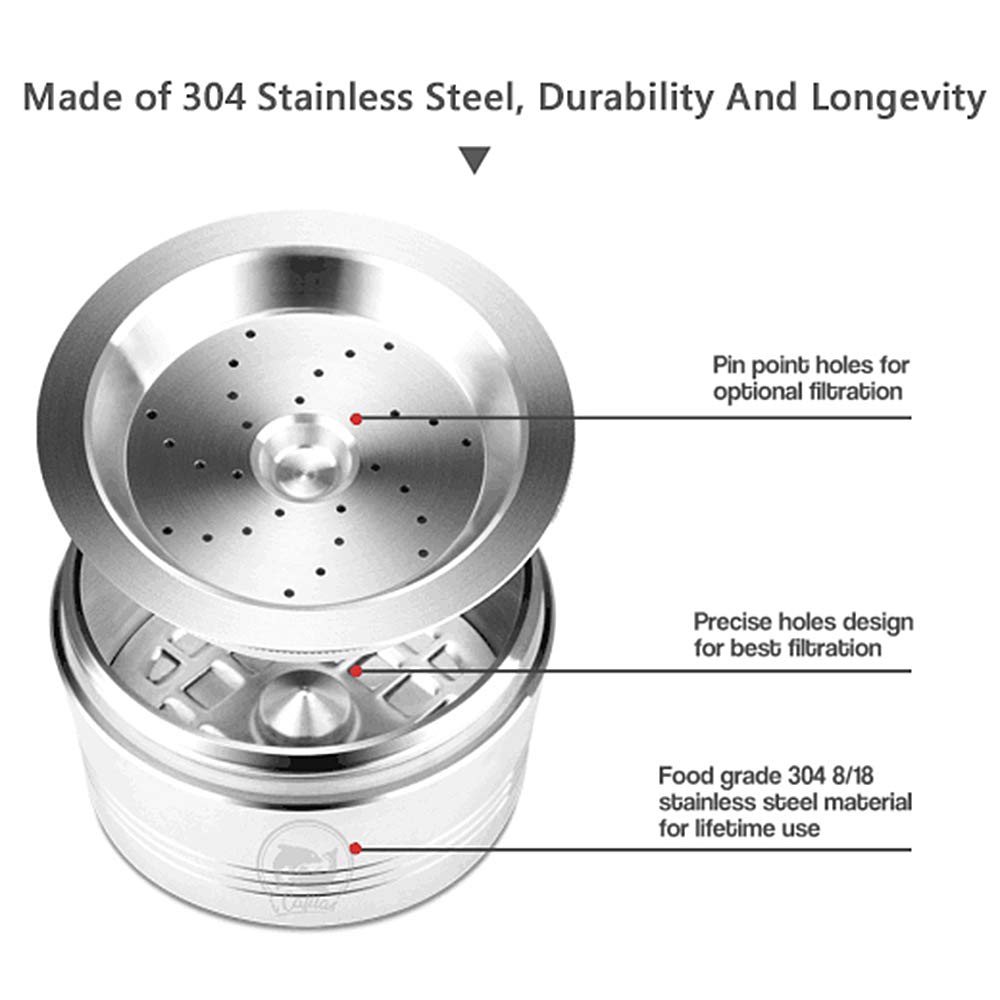 Capsules Café Réutilisables Inox, 2 Dosettes