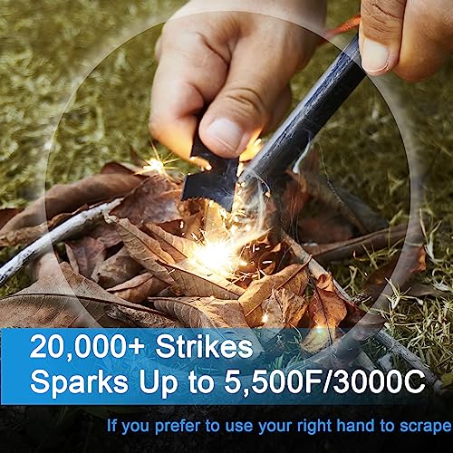 Ferro-Rods-12-inch-x-6-inch-Premium-Ferro-Rod-Fire-Starter-Survival-Tool-Flint-and-Steel-Fire-Starter-Kit-20000-Strikes-Large-and-Thick-Ferro-Rod-with-Paracord-Multi-tool-Striker