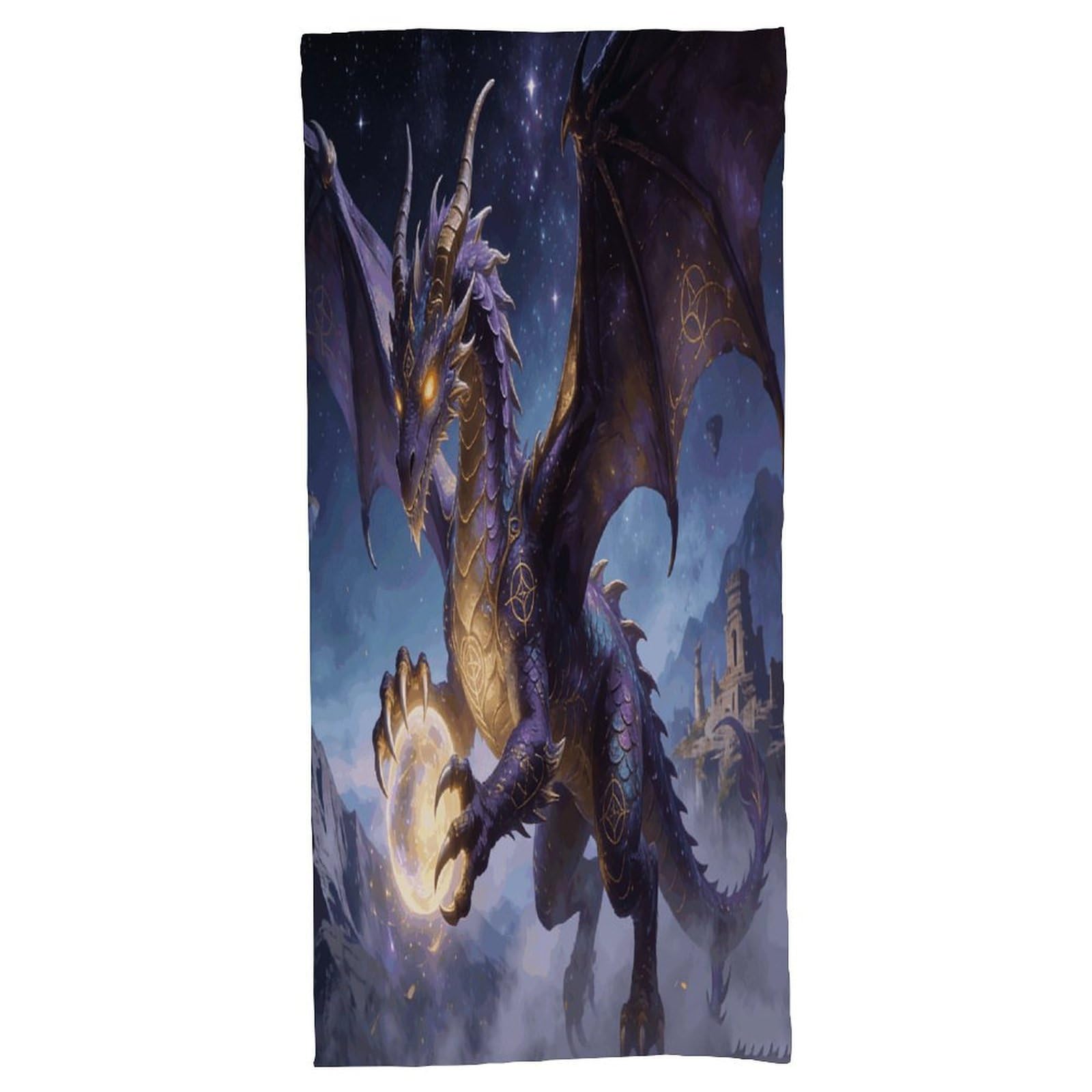 Fodpand Style Fantasy Dragon Bath Towel, Highly Absorbent & Quick Drying Beach Towel, Compact & Lightweight Pool Towel For Bathroom, Beach, Pool, Gym, Spa, And Hotel Use