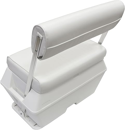 Miniatura 2 de Wise 8WD159-784 Asiento enfriador con respaldo abatible, 50 cuartos de galón, color blanco Cuddy Brite