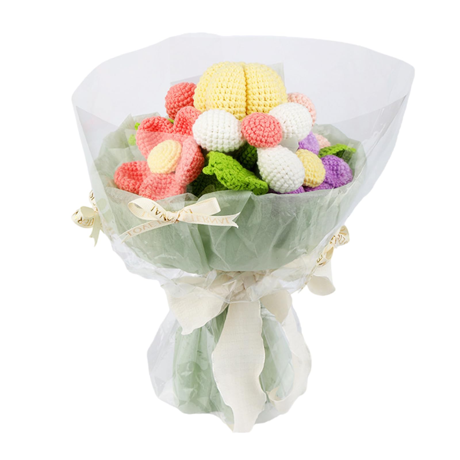 Hsioluted Kits Flower Bouquet Crochet Kits Flower Crochet Starter Crocheting Knitting Craft Bouquet