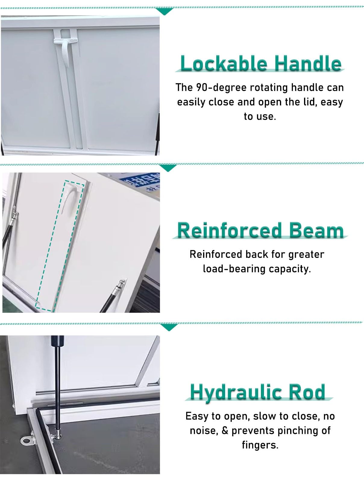 Claraboya Techo Trampilla de Acceso al Tejado Heavy Duty, Tapa de Emergencia para Claraboya de Tejado, Tapa de Ventilación del Sótano Compuerta de Acceso al Ático, Tapa de Alcantarilla(30x30in(76x76cm