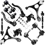 SCITOO 12pcs Suspension Kit 2 Lower Control Arm 2 Lower Ball Joints 2 Front 2 Rear Sway Bar End Link 2 Outer 2 Inner Tie Rod End Link fit for Honda CIVIC 2006-2011 K80769