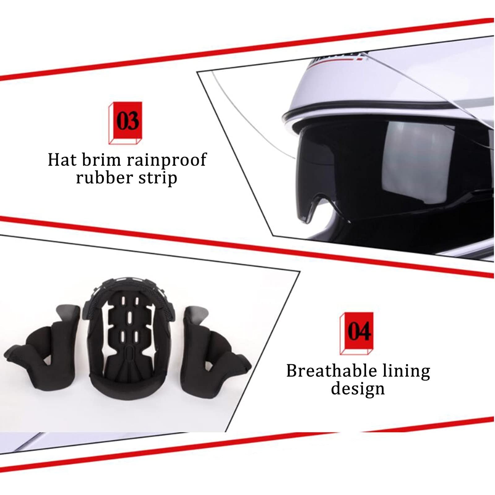Casco Apribile Modulare Con Doppia Visiera, Integrale Omologato DOT/ECE Per Moto - Per Uomini E Donne Adulti - Blue, L