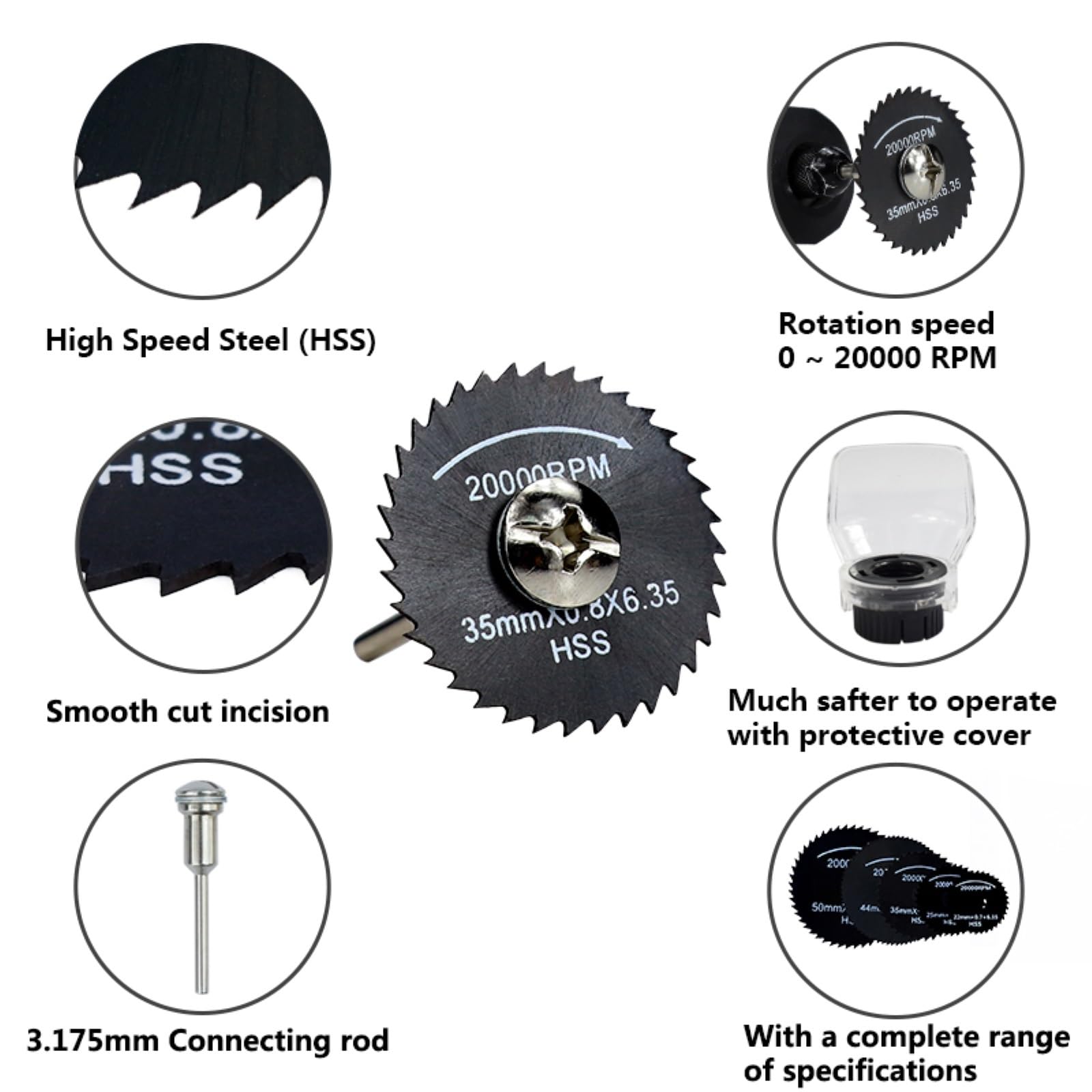 Brzeszczot do cięcia metalu Tarcze tnące HSS Mini piła tarczowa Metalowa tarcza tnąca do mini wierteł Akcesoria narzędzi obrotowych(32pcs Set)