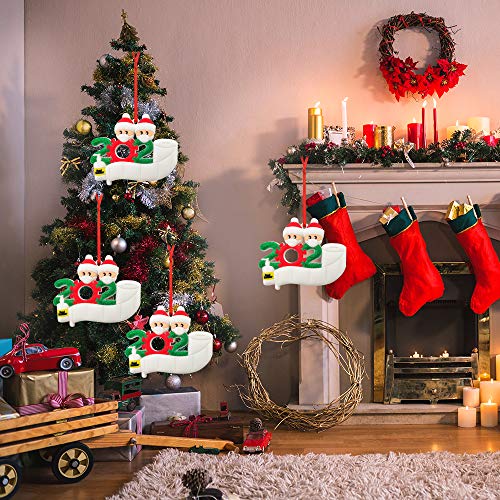 Bulhe - 2020 Christmas Ornament Quarantine Personalized Ornaments For Family Members Name And Friends Name | Christmas Decorations Set – Soft Plastic Pvc (2, White/Red/Green) #TOP1