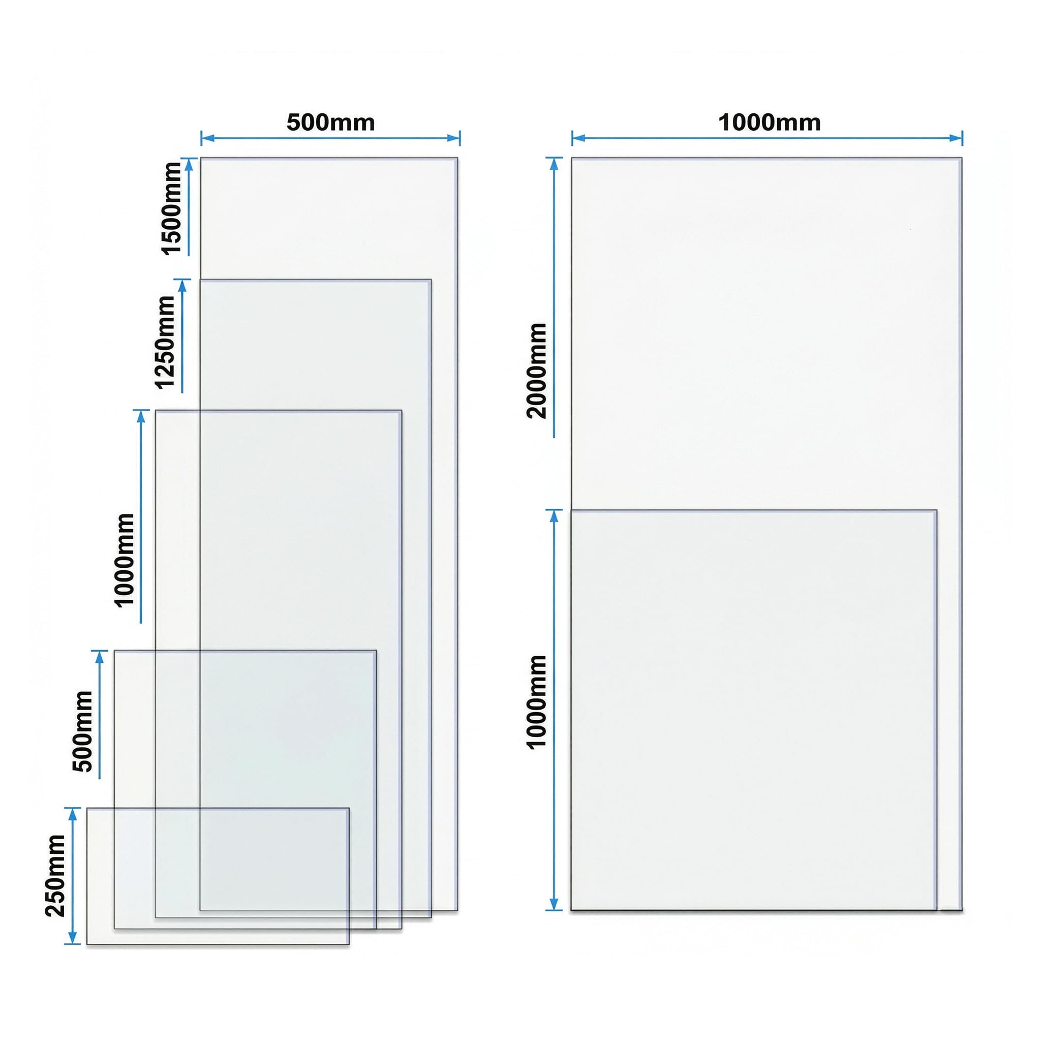 KARAT Floordirekt - Piastre in polistirene trasparente per modellismo, architettura e fai da te (3,7 mm | 50 x 50 cm | 5 pezzi)