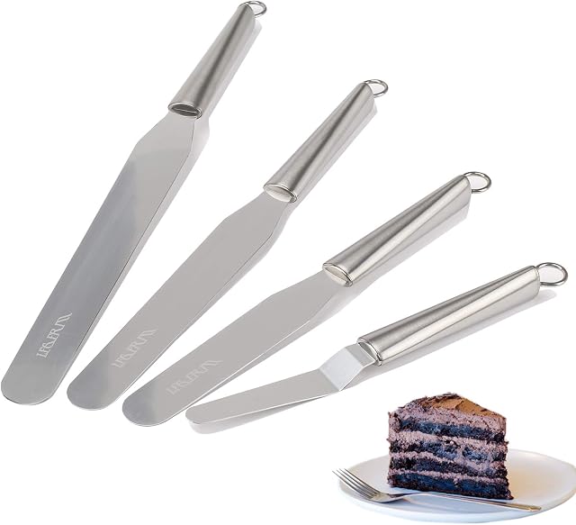Straight Cake Spatula Set Palette Knife Stainless Steel Icing Spatulas for Cake Decorating Frosting Pastries & Cupcake