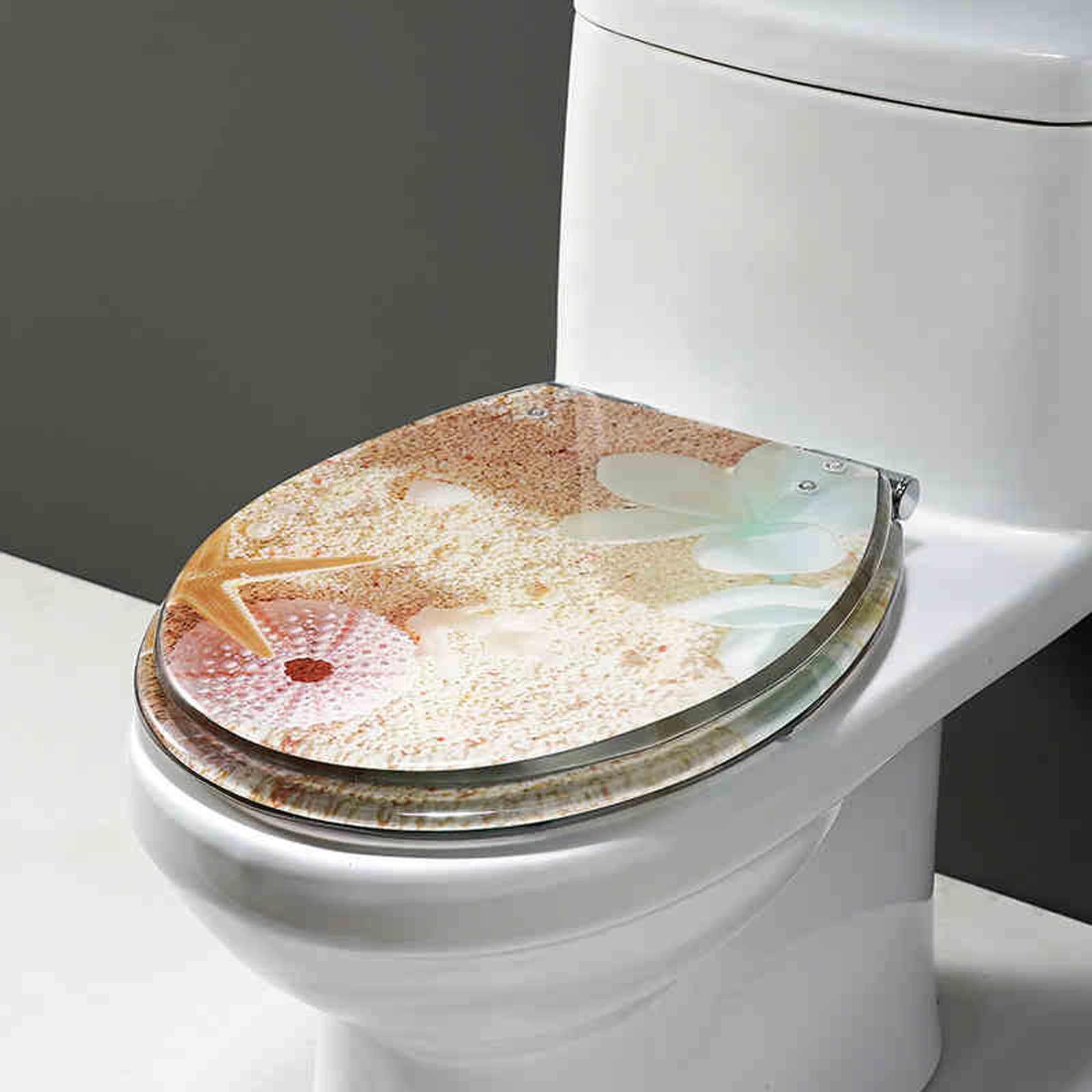 Abattant WC frein de chute en résine multicolore universel