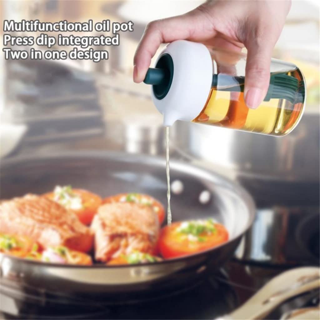 Bottiglia di olio in silicone pennello aceto lattina salsa serbatoio olio spezie pennello olio cucina barbecue ad alta temperatura spazzola accessori (colore: blu, dimensioni: 6,8 x 13,5 cm)