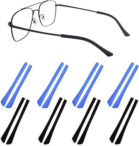 Miniatura 8 de Puntas de extremo de la patilla para gafas, soporte de tubo de silicona suave antideslizante, retenedores de gafas, puntas de repuesto para patillas