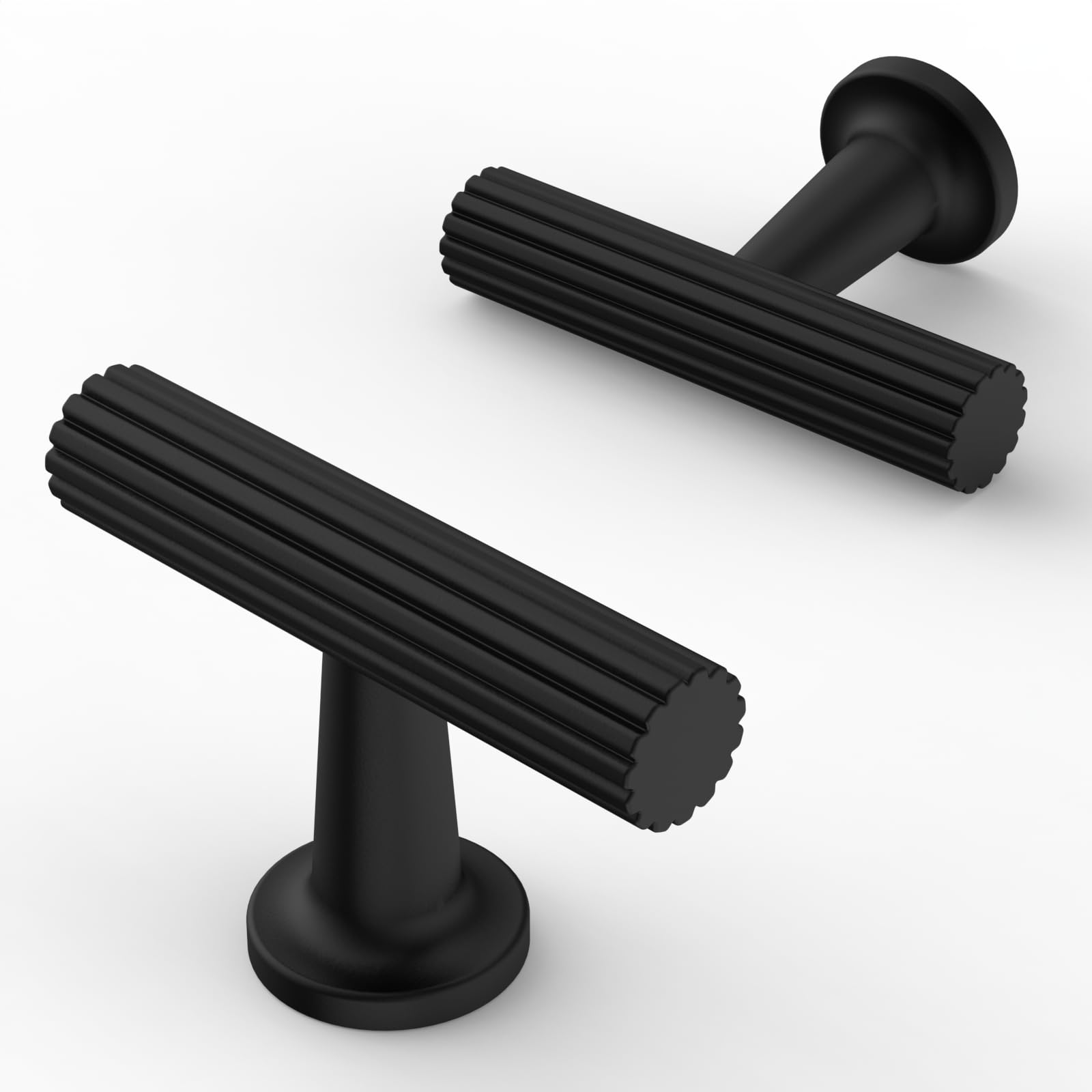 Asimerdeco 10 Pack Matte Black Cabinet Knobs 45mm Kitchen Solid Zinc Alloy Drawer Knobs