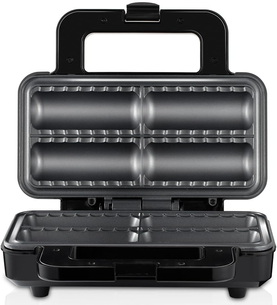 Electric Sausage Roll Maker, 800W Double-Sided Heating Hot Dog Machine with Non-Stick Coating, LED Indicator, 110V/220V