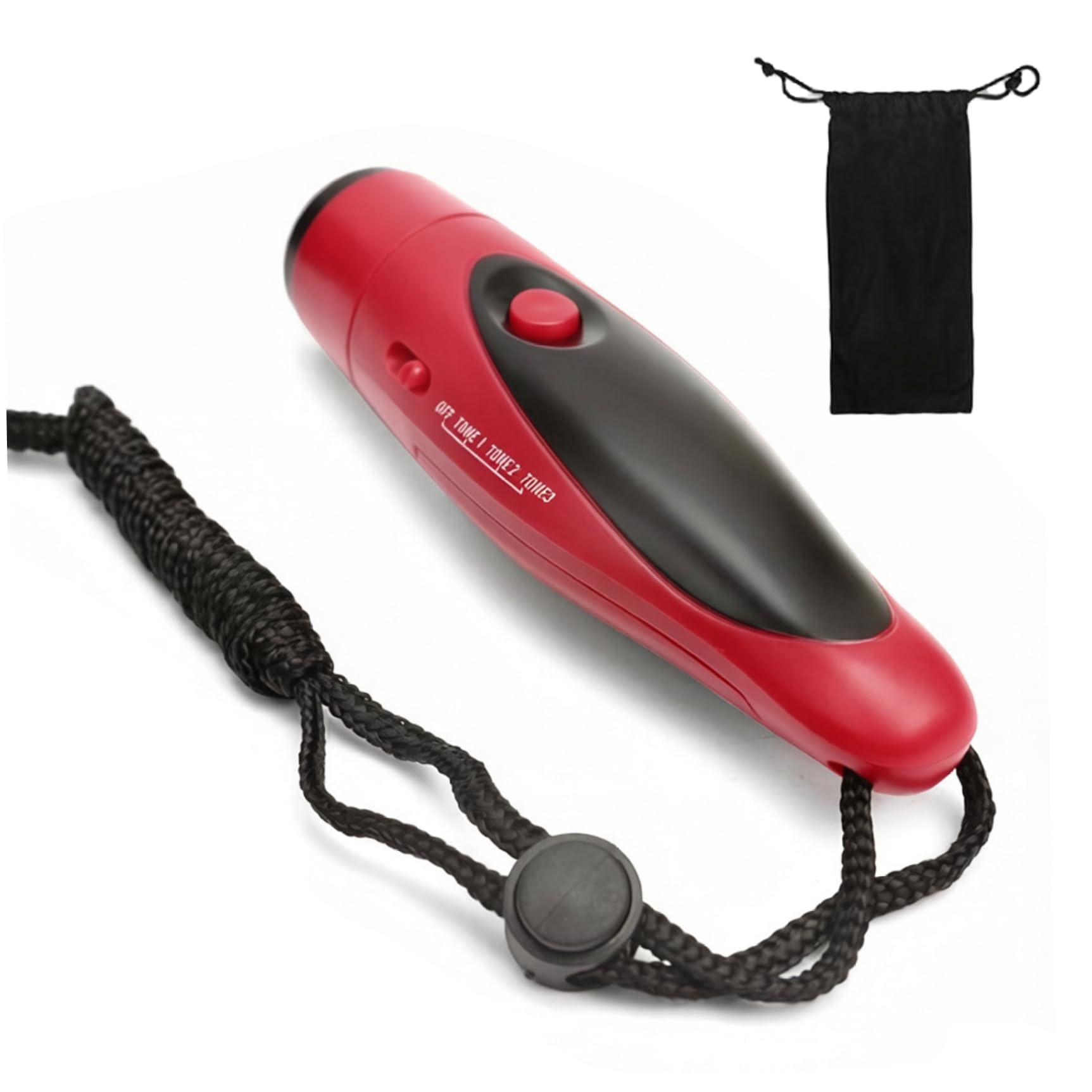 Monwssoe Bear Horn 125db Loud Electronic Air Horn 3 Tones Bear Horns for Hiking and Sports Rechargeable to Scare Animals, Safety Whistle for Camping, Emergency, Referee, (Red)