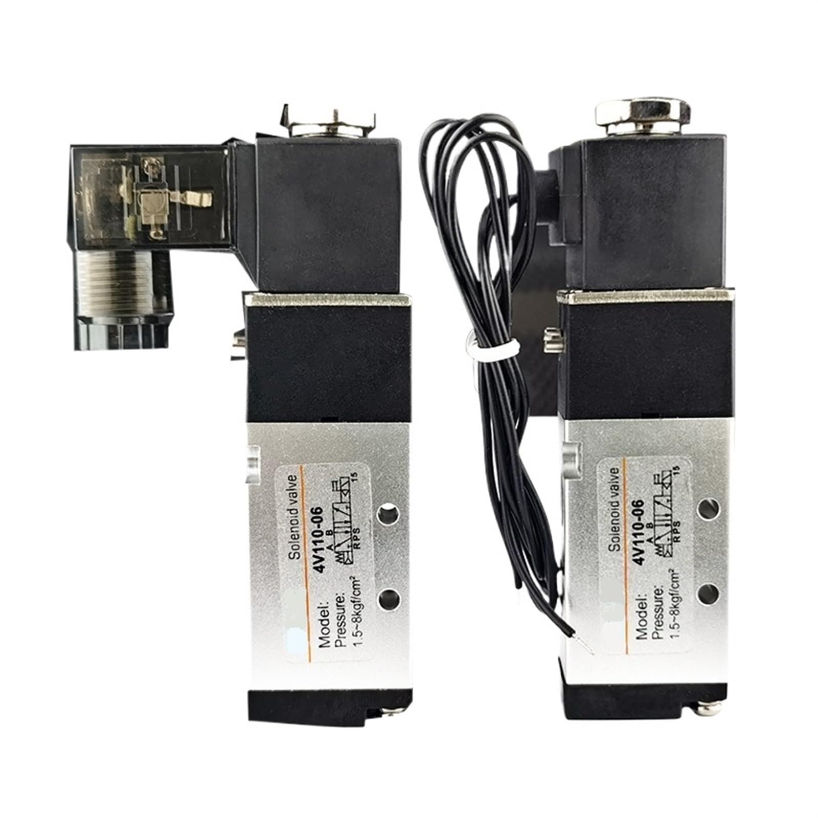 Peqyuacte 4V110-06 Terminal 4V110-06 1/8" 5 Way 2 Position Pneumatic Control Solenoid Valve Ac220v Dc24v Dc12v Ac110v Ac24v Electric Magnetic Valves(,Ac110v)
