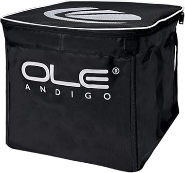 Tennis Bag  Tennis Ball Hopper,Tennis Basket with Side Pockets, Portable Tennis Ball Cart,Hold Up to 160 Balls,Lightweight Sports Teaching Cart with Wheels for Training Coach