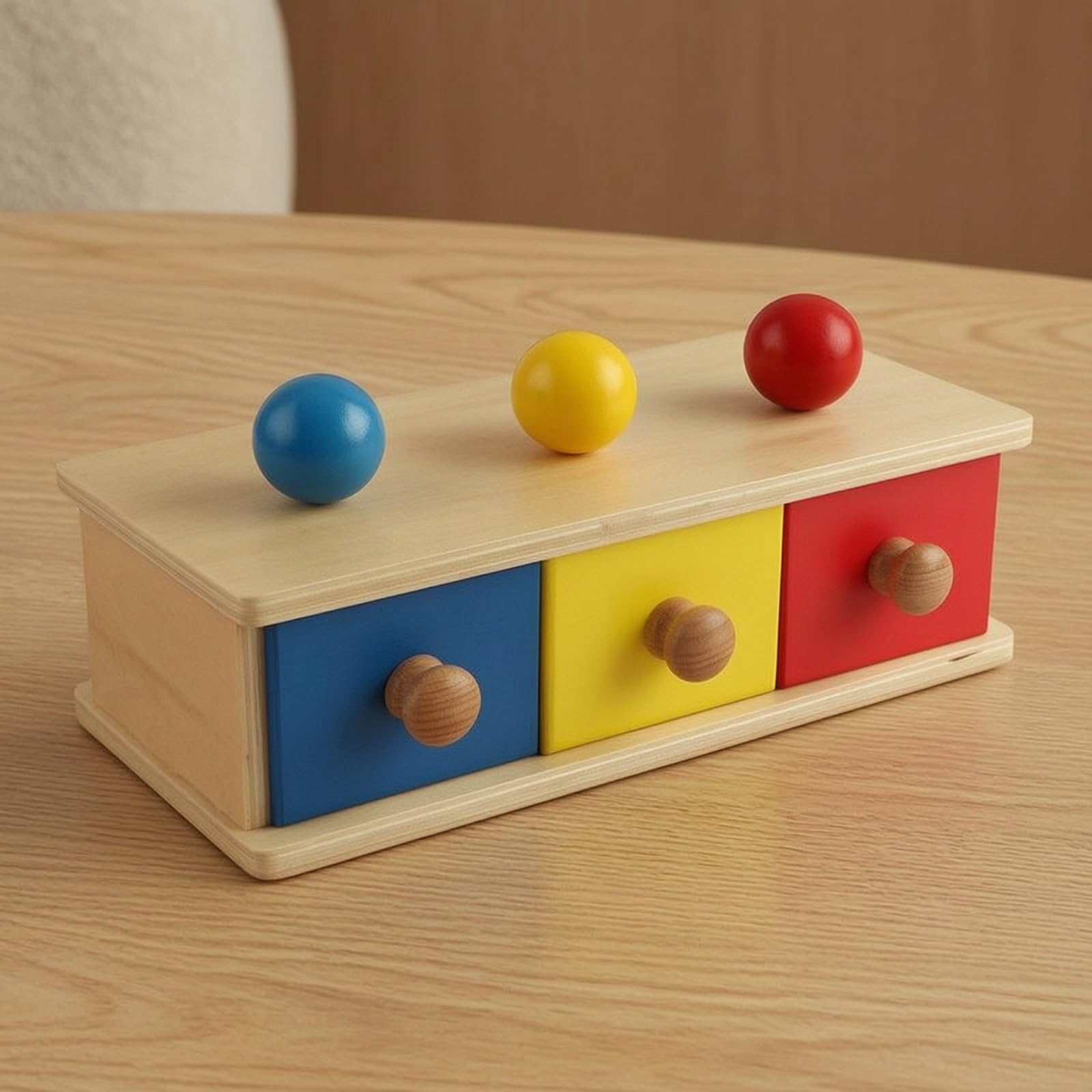 Qianly Scatola di Persistenza Degli Oggetti Educativo Gioco Della Persistenza Dell'oggetto Motricità Fine Scatola per Educatori, Casa