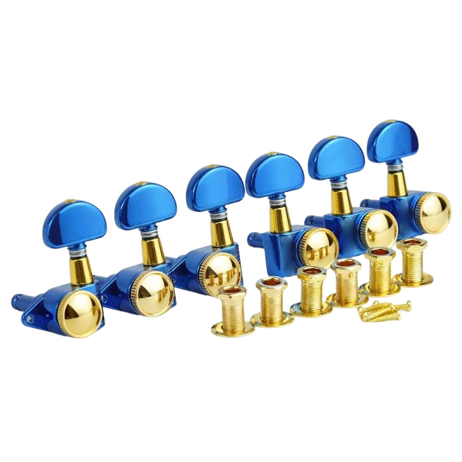 Durable Guitarra Clavijas De Afinación Afinadores De Bloqueo 3R3L Clavijeros Guitarra Eléctrica Con Relación Engranaje 1:21 Fácil Instalar ﻿(BLGD)