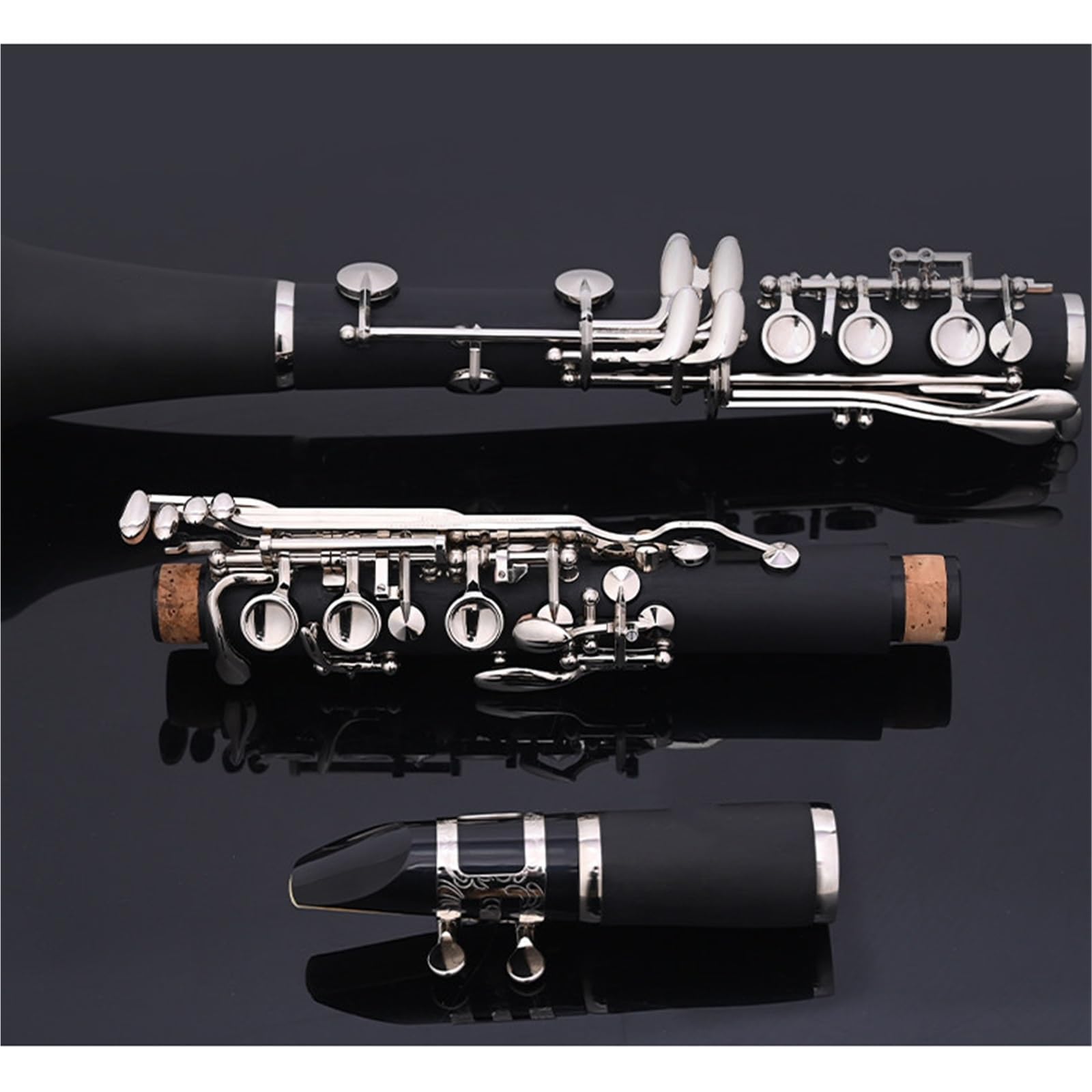 Professionnelle Clarinette Clarinette Bb Tone 17 Touches Trous Fermés Instruments De Musique En Bakélite Pour Débutants Pratique Du Jeu