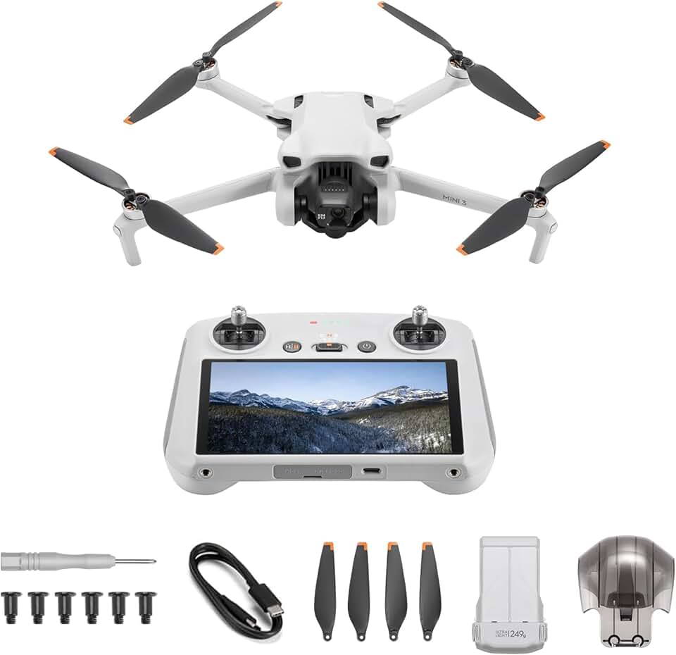 Mini 3 (DJI RC) – Lightweight 3x Mechanical Gimbal Mini Came