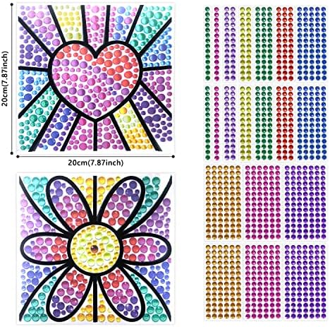 CHEERYMAGIC Suncatcher Craft Kits for Kids, Diamond Painting Art Kits Kids Crafts for Girls 6 Year Old Girl Gifts for Kids Window Decor Party & Birthday Gifts A6ETZSTH