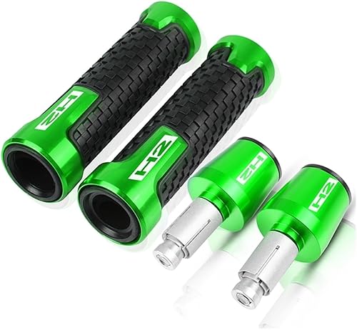 Miniatura 10 de Para Kawasaki H2 R H2R 2017 2018 2019 2020 2021 Perillas de manillar Agarres de mano Agarraderas de manillar Barra de agarre Tapa de extremo (color