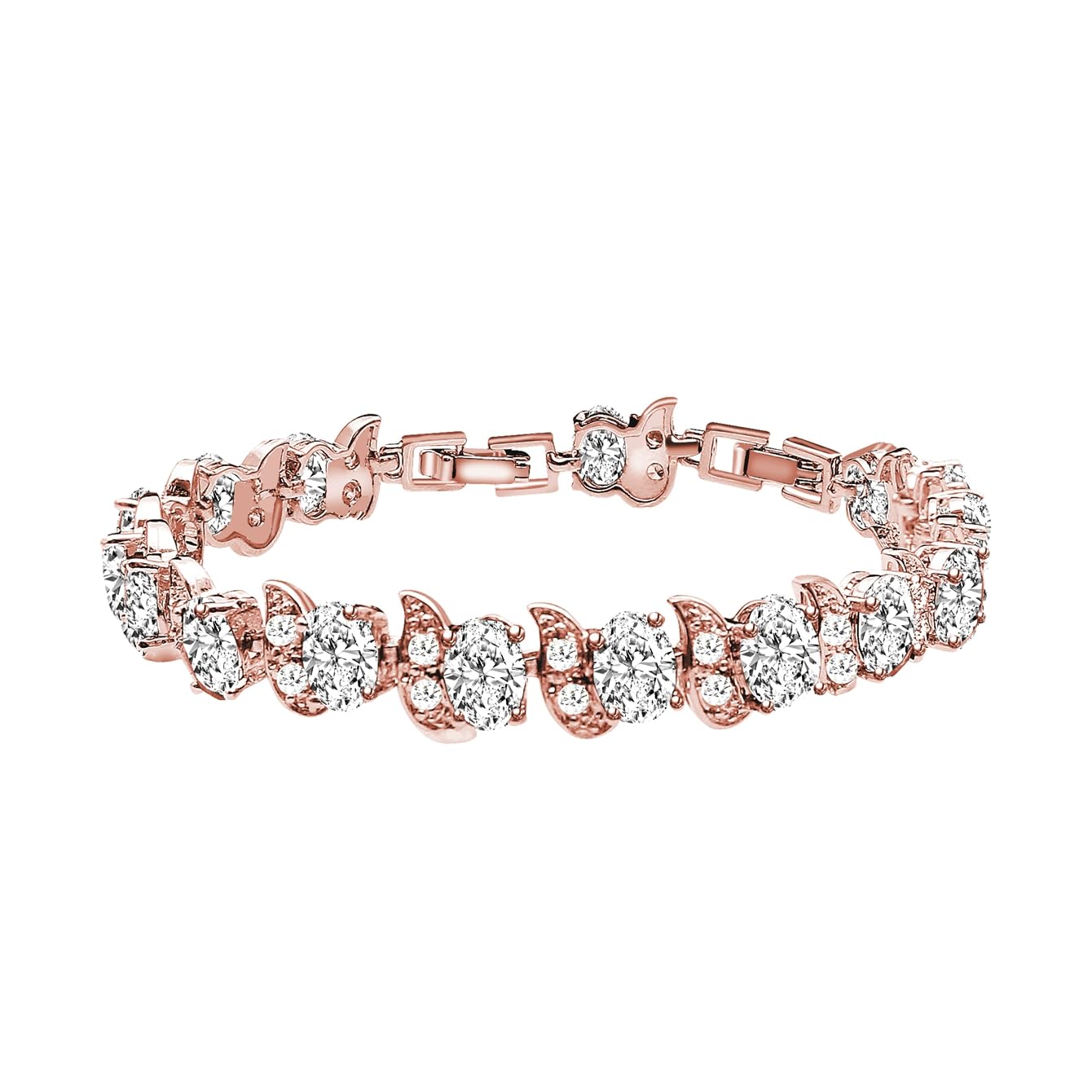 LMXXVJ Fashion Tennis Bracelet Created Emerald White Gold Plated Charm Bracelet Gifts Jewelry for Women