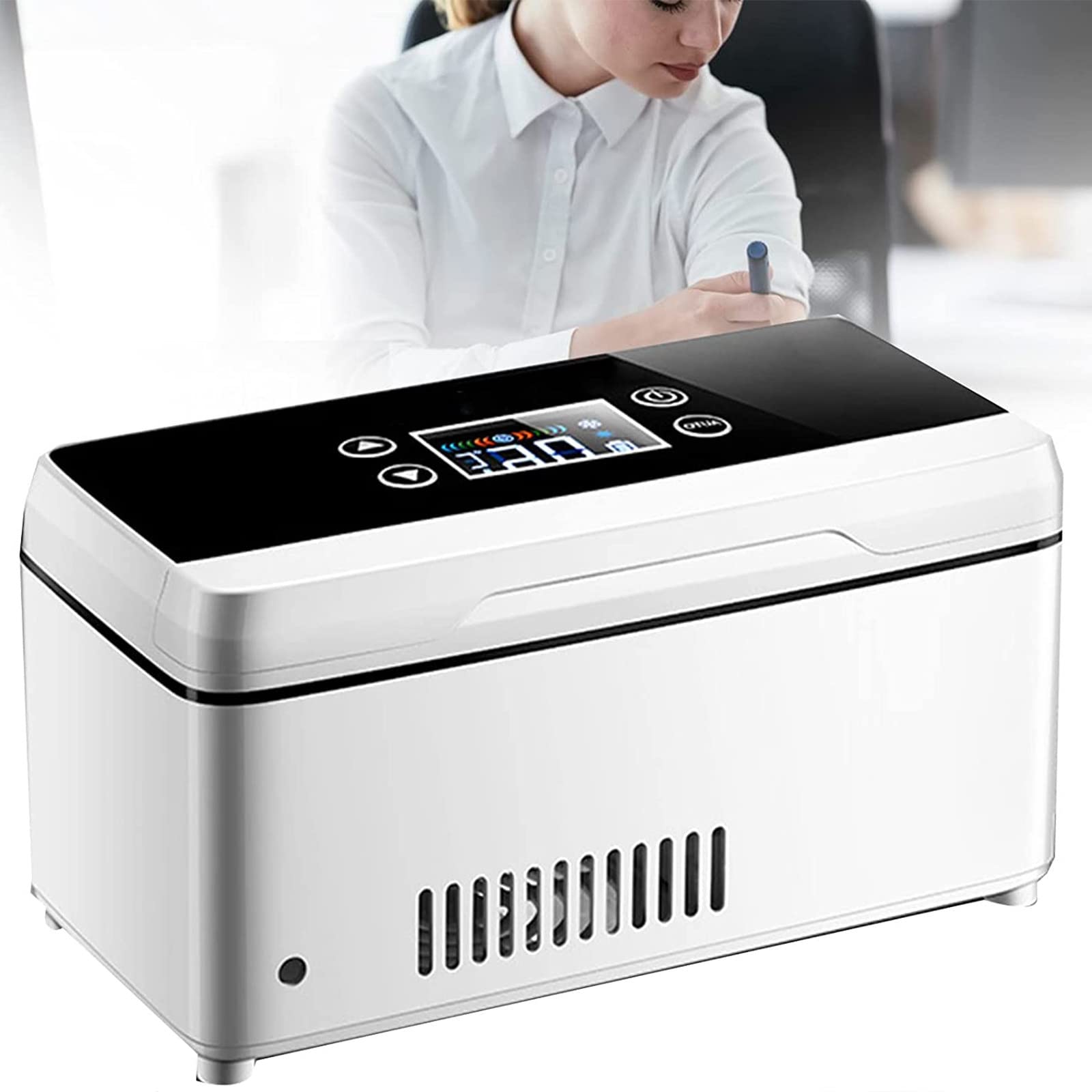 Portable Cold Storage Box Cooler Refrigerated Case Mini Refrigerator Lcd