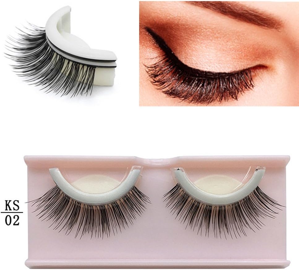 Self Adhesive 3D False Eyelashes Non-Irritating Lashes Strips Natural Reusable Eye Lash Extensions Adjustable Handmade Eyelashes for Fashion Makeup Aceoce