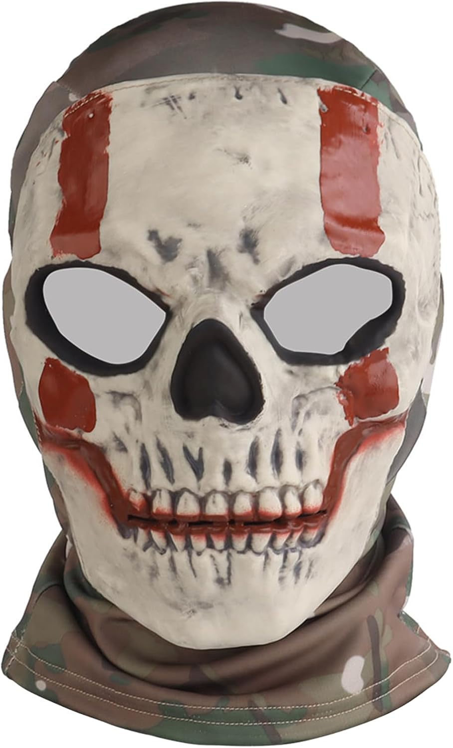 Tactical Balaclava Skeleton Headgear Full Face Mask,Airsoft Outdoor Paintball Hunting CS CQB Shooting Military Games Gear for Cosplay Halloween