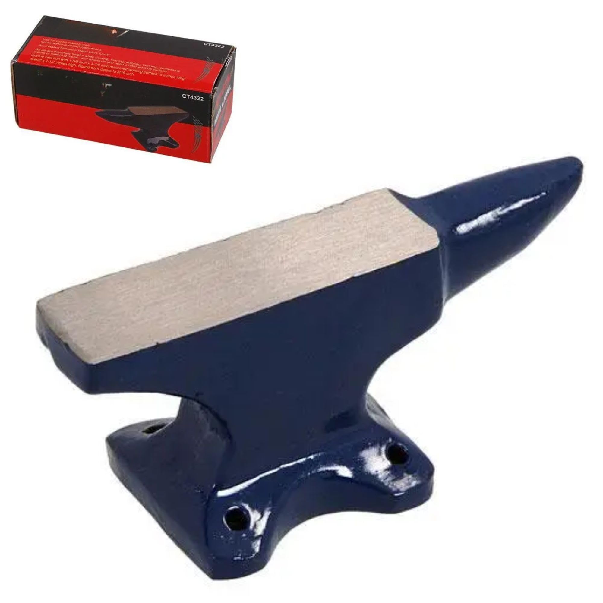 Mini Cast Iron Anvil Block | Ideal for Jewelry, Small Metal Crafts & Wire Work | 5" Length, 450g