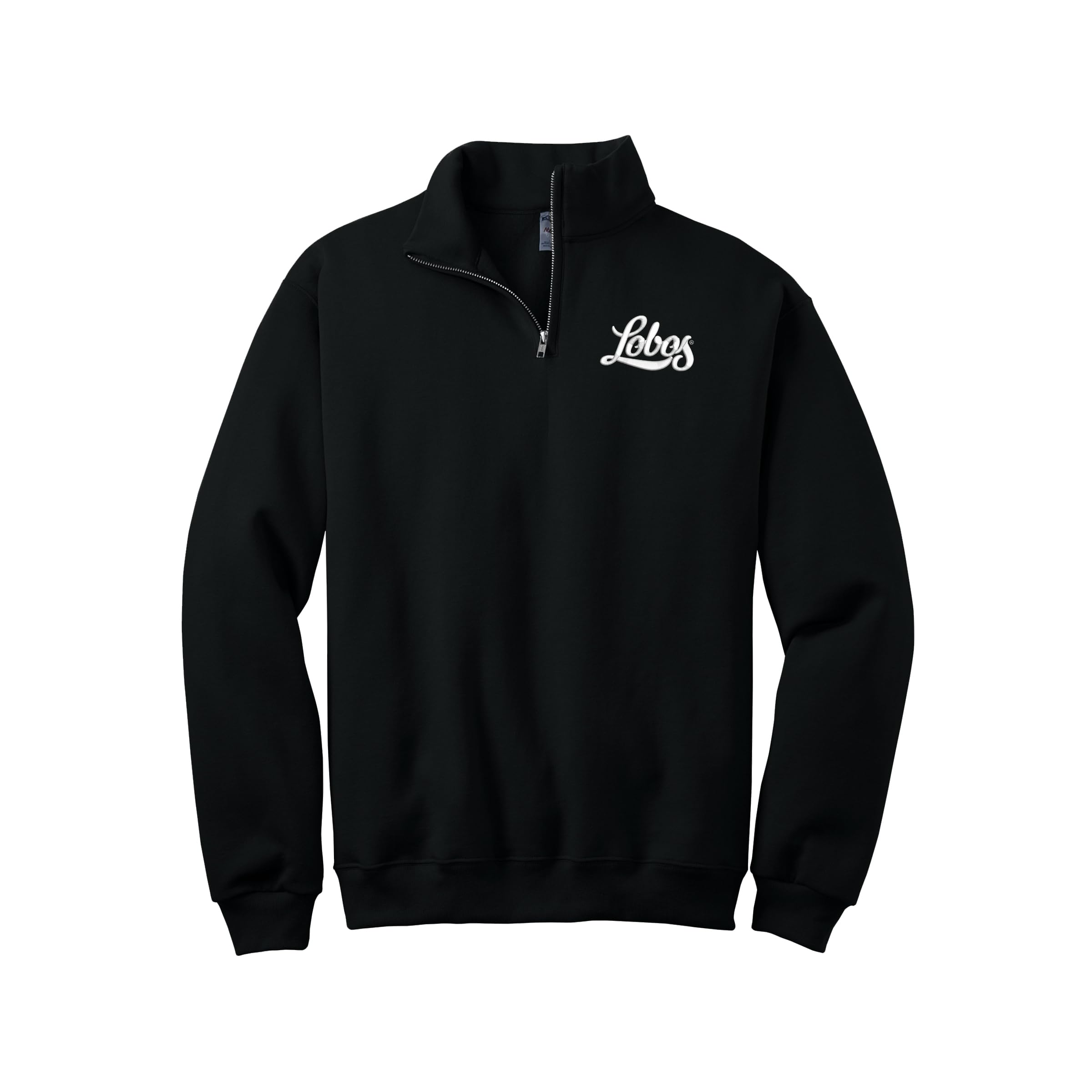 Sorority Letters Shop The University of New Mexico Quarter Zip Cadet Collar Sweatshirt - UNM Lobos Logo Pullover Sweater