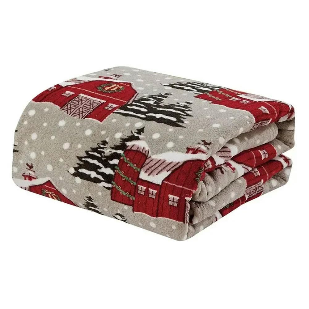 Manta navideña Decoración navideña Tema Festivo Decoración del hogar Mantas cálidas y acogedoras para Ropa de Cama de Invierno Sofá Manta Suave de Lujo