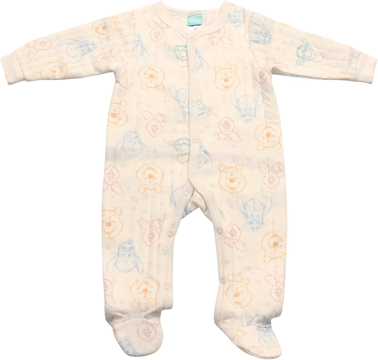 Magic Threadz Disney Clothes Baby Boys 2-Pack Quilted Footed Coveralls Mickey Mouse, Winnie the Pooh and Dumbo (0/3M-6/9M) - Image 2