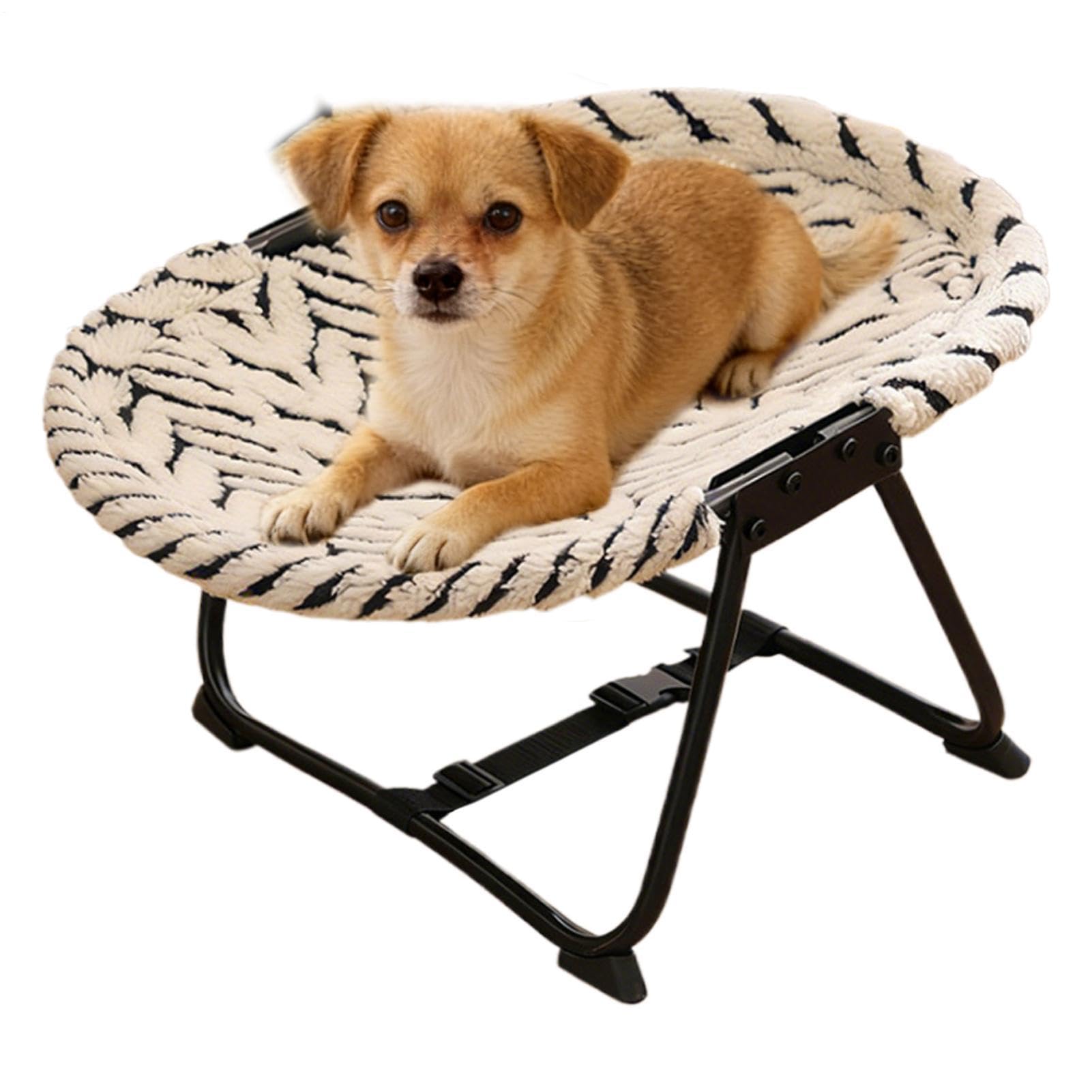 Raised Dog Bed - Foldable Design, Thick Rust-Resistant Metal Frame, Pet Bed, Non Slip Cot Hammock | Elevated Pet Cot Suitable for Camping, Travel, and Daily Use
