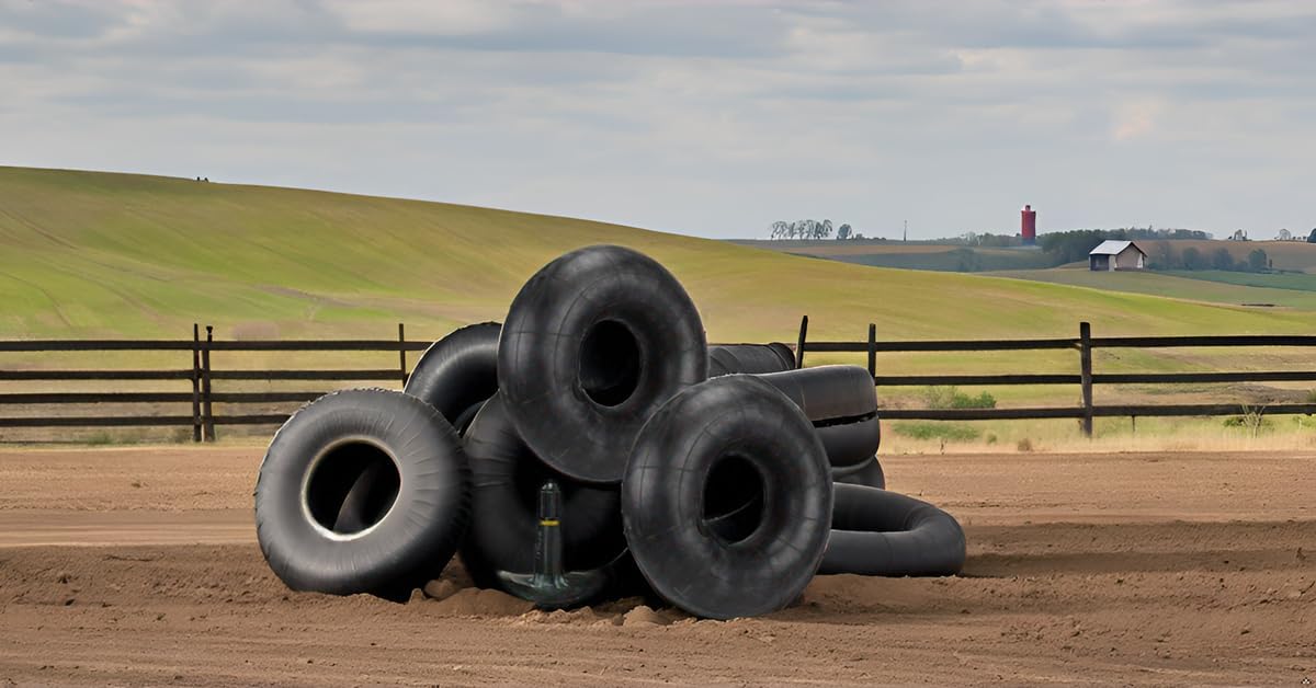 Two 16 Inch Front Farm Tire Tubes Fits 5.50-16, 6.00-16 TR15 Valve Implement Inner Tube 550-16 600-16 600x16