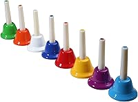 Vista 3 de 8 Note Hand bells, Colorful Handbells Musical Instrument for Kids Adults School Church Wedding