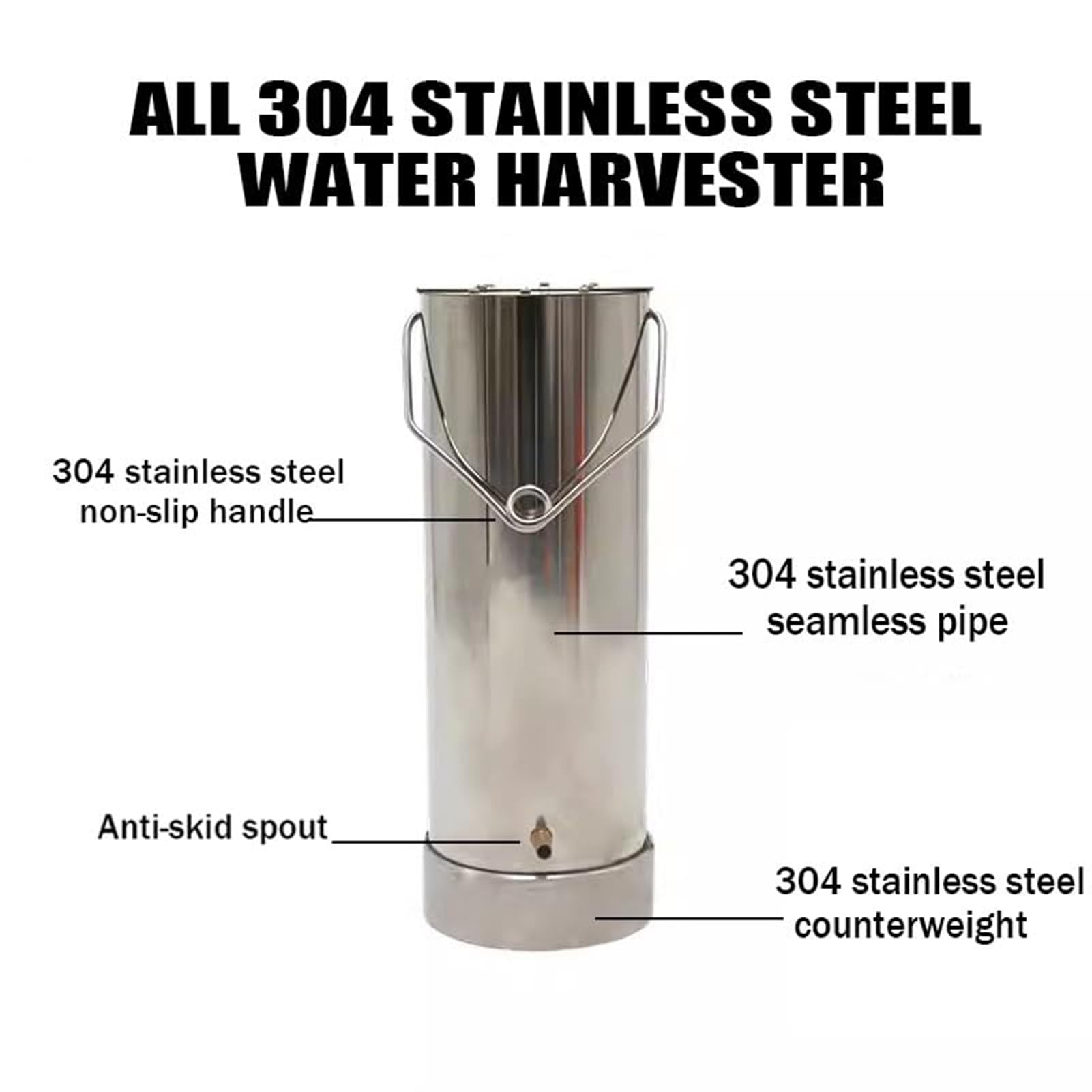 Cuchara Ajustable de Acero Inoxidable de 1 litro para muestras de Agua: muestreador oscilante 304 Duradero con Vaso de precipitados de péndulo para un muestreo y análisis de Agua eficientes.