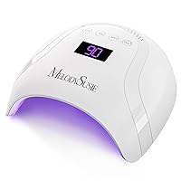 Vista 1 de MelodySusie Lámpara de uñas LED UV, luz UV profesional para todas las uñas de gel, secado rápido con sensor automático, 4 temporizadores, pantalla