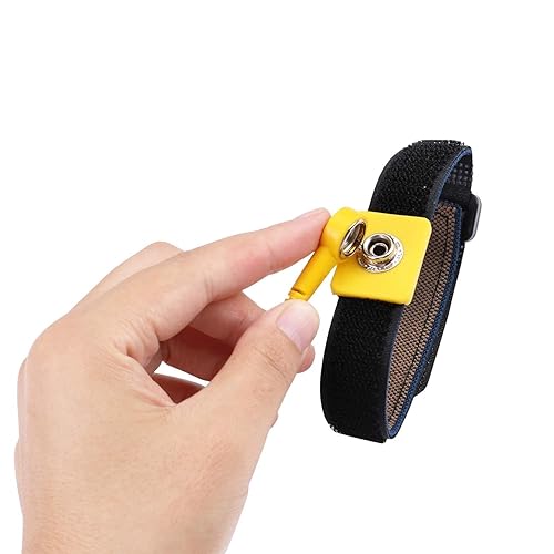 Miniatura 6 de Correa para muñeca a prueba de estática y descargas pulsera con cable largo y extensible de tierra y con clip de cocodrilo