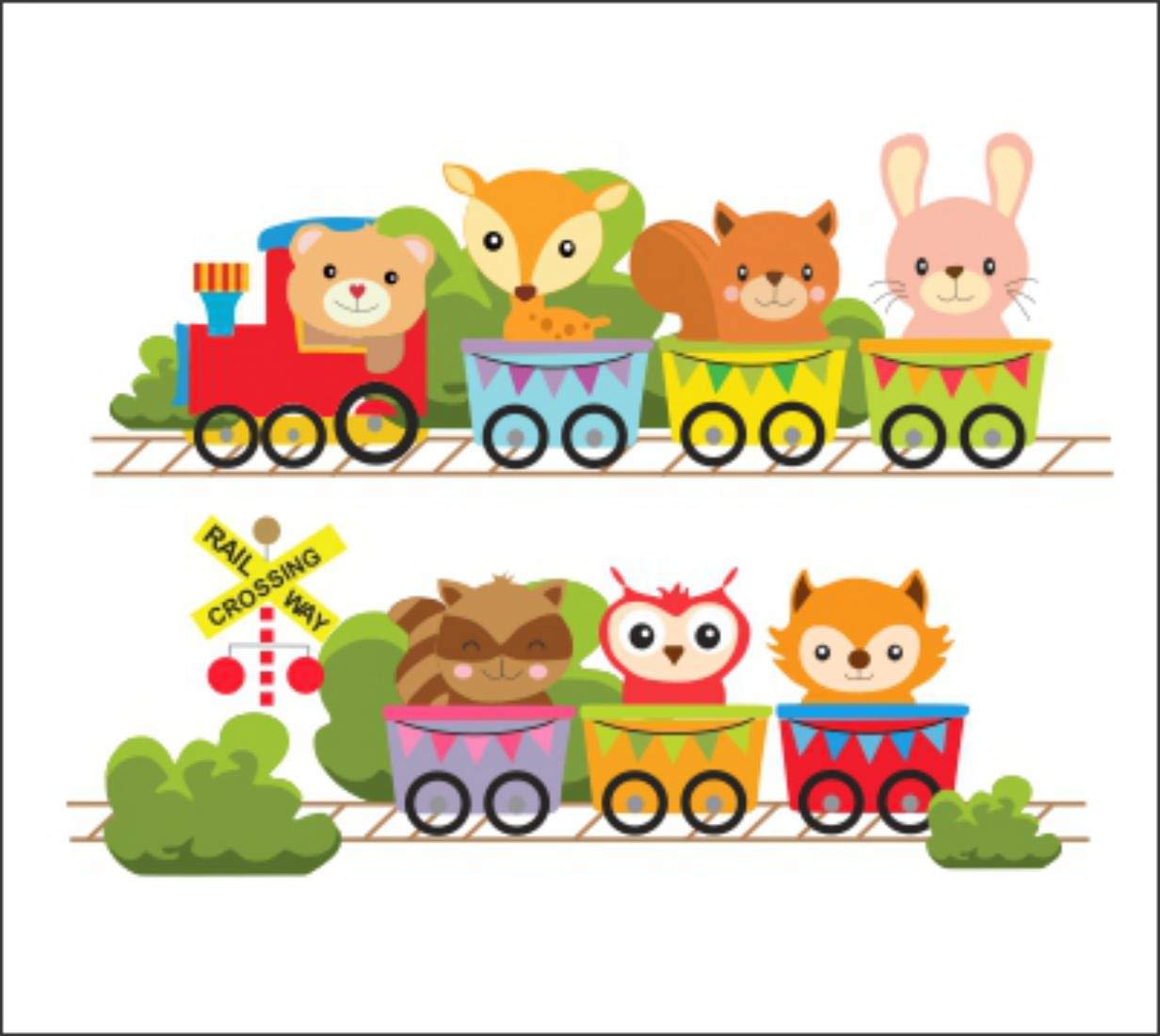 Sticker Hub Childrens Room Little Train Wall Sticker Pvc Vinyl | Desertcart  Seychelles, image size:1232x1100