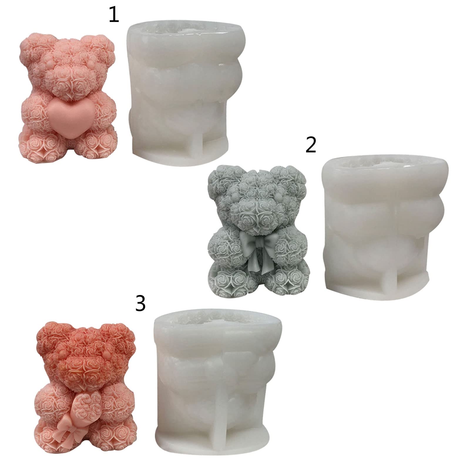 stampo orsetto silicone stampi grandi per candele stampi x candele fai da te per candle Silicone Dell'Orso Della Rosa,Può Fare Il Regalo Di