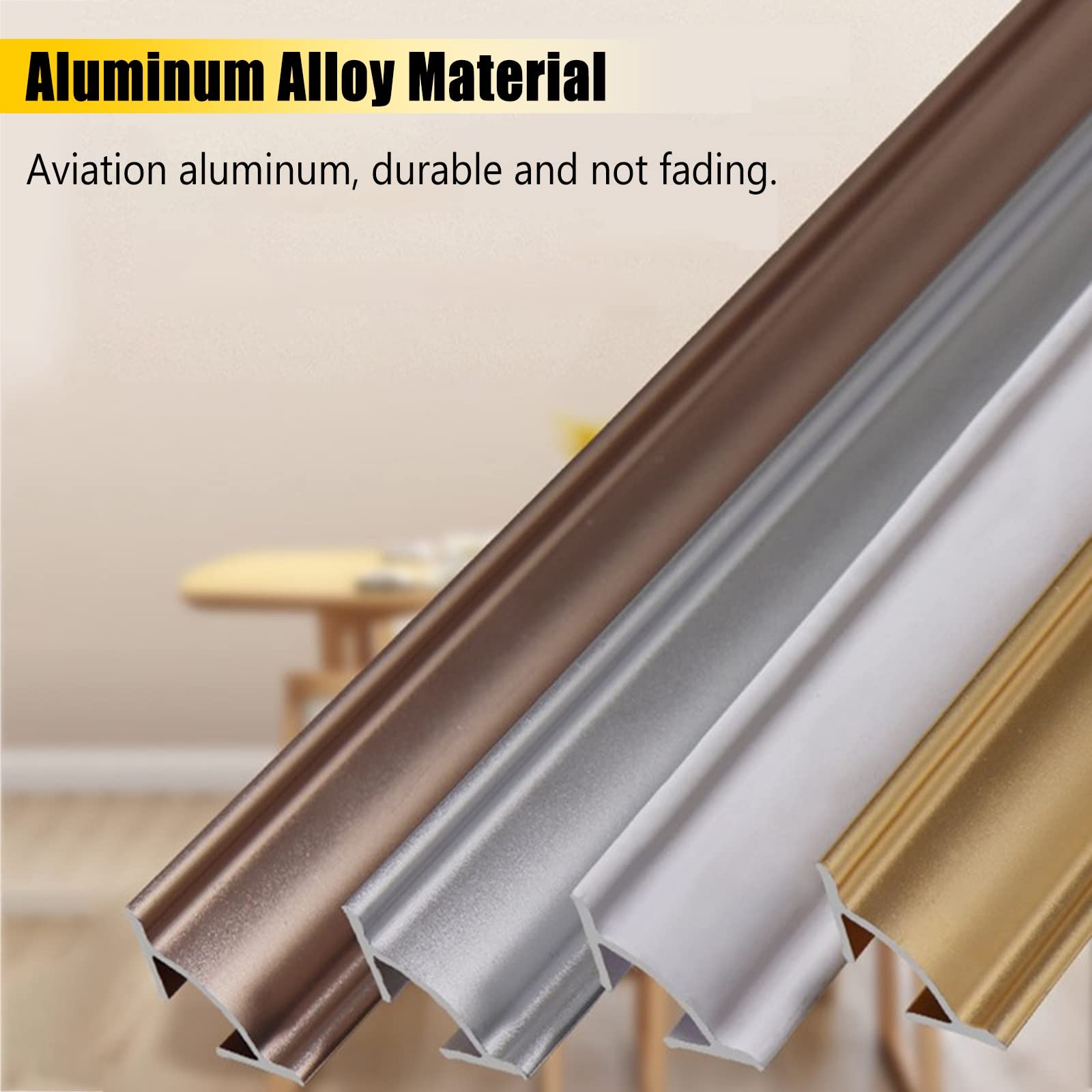 Aluminiowa osłona narożna do narożnika ściany, podłogi, sufitu, samoprzylepnej listwy przypodłogowej Alternatywa (30mm/1.2)