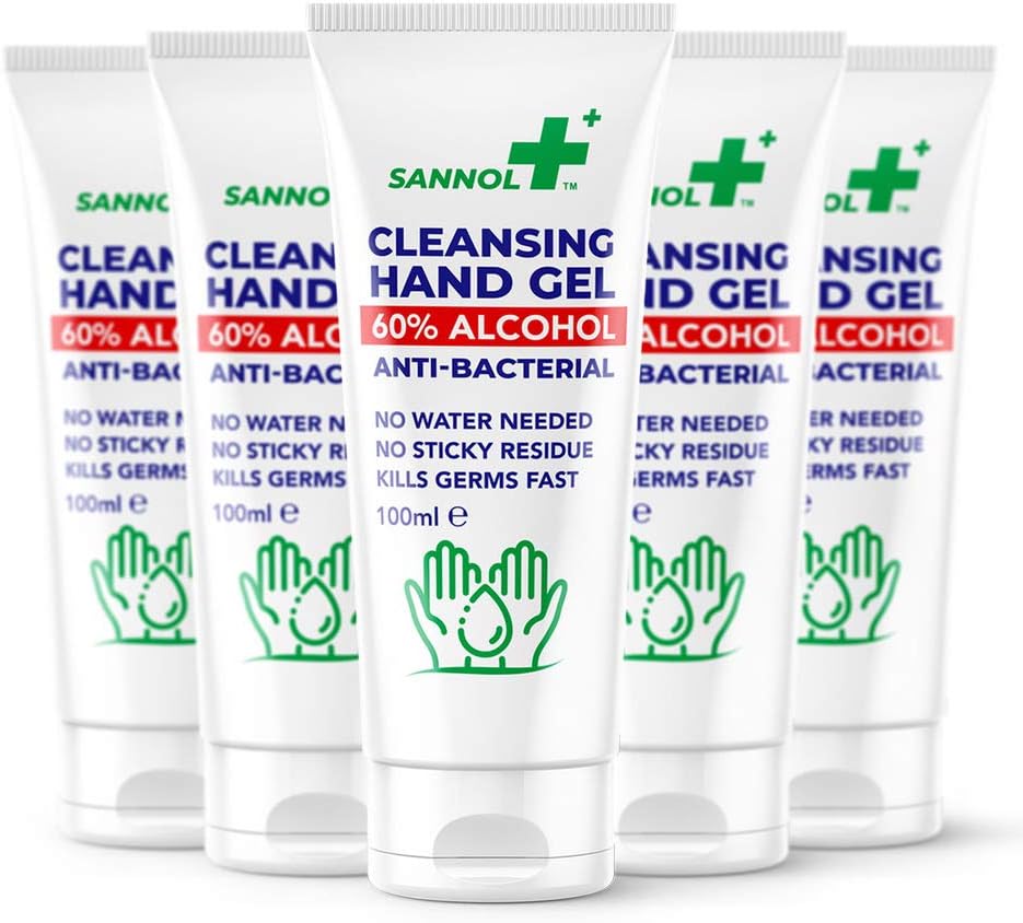 Hand Cleansing Gel - 100ml - Made in UK (5Pack)