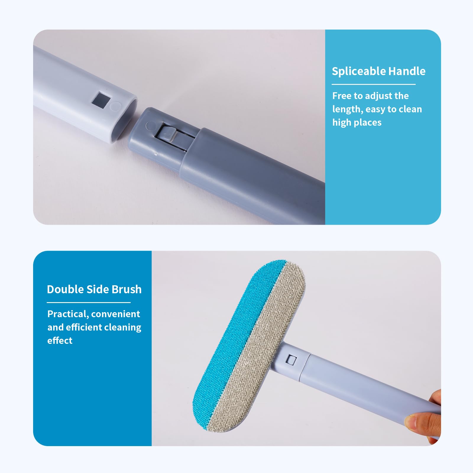 2Pcs Multifunctional Carpet Pet Hair Remover, 4 in 1 Dog Hair Remover Cleaning Brush - Image 4