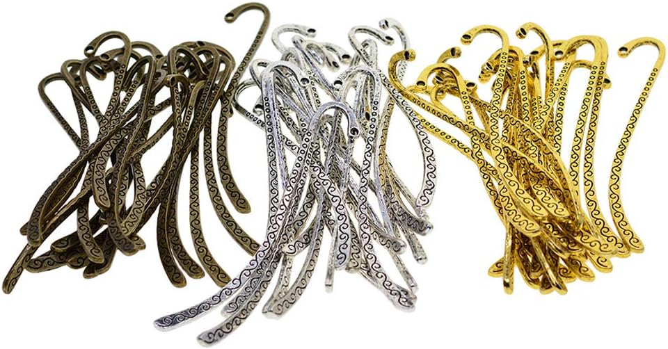 60pcs Retro Metal Bookmark Beading Vintage Bookmark Student Gifts - Image 9